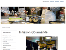 Tablet Screenshot of initiationgourmande.com